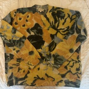 Sezane Floral Patterned Sweater in Medium
